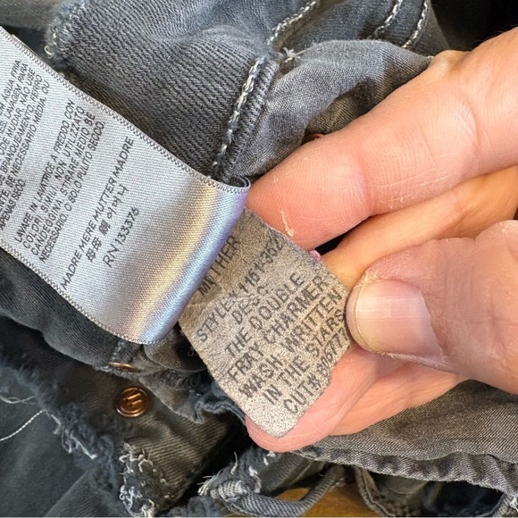 Mother The Double Fray Charmer Written in the Stars Embroidered Skinny Jeans 27 - Picture 14 of 15